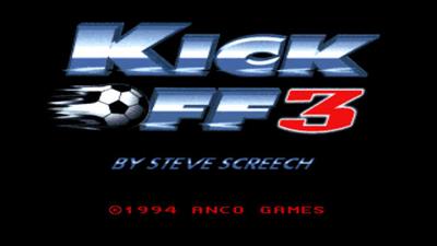 Kick Off 3 - Screenshot - Game Title Image