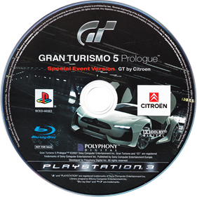 Gran Turismo 5: Prologue (Special Event Version GT by Citroën) - Disc Image