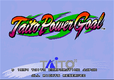 Taito Power Goal - Screenshot - Game Title Image