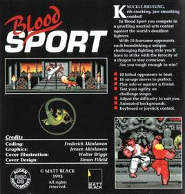 Blood Sport - Box - Back Image