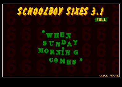 Schoolboy Sixes - Screenshot - Game Title Image