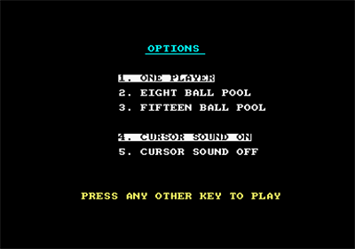 Pool - Screenshot - Game Select Image