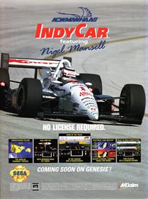 Newman Haas IndyCar featuring Nigel Mansell - Advertisement Flyer - Front Image