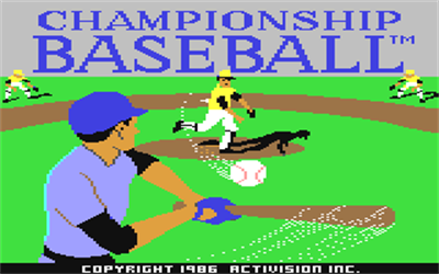 Championship Baseball - Screenshot - Game Title Image