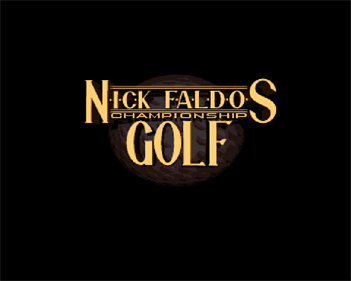 Nick Faldos Championship Golf - Screenshot - Game Title Image