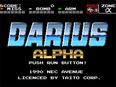 Darius Alpha - Screenshot - Game Title Image