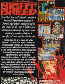 Night Breed: The Action Game - Box - Back Image
