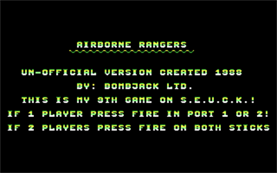 Airborne Rangers - Screenshot - Game Title Image