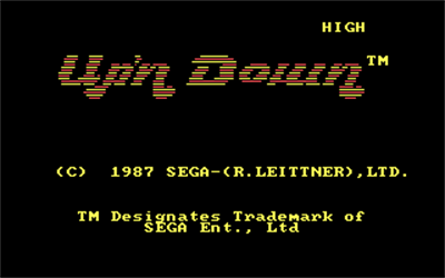 Up 'n Down - Screenshot - Game Title Image