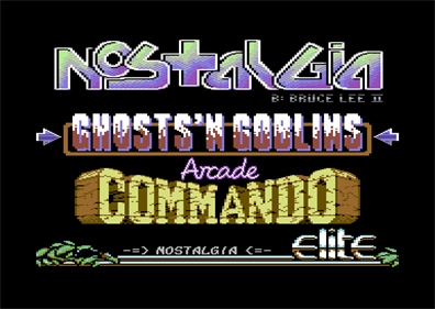 Ghosts'n Goblins Arcade / Commando Arcade SE / Bruce Lee II - Screenshot - Game Title Image