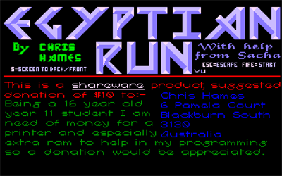 Egyptian Run - Screenshot - Game Title Image