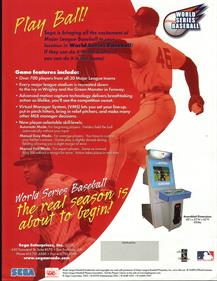 World Series Baseball - Advertisement Flyer - Back
