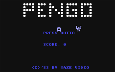 Pengo (Maze Video) - Screenshot - Game Title Image