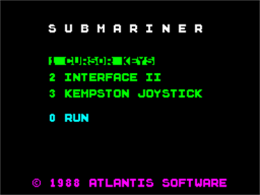 Submariner - Screenshot - Game Select Image