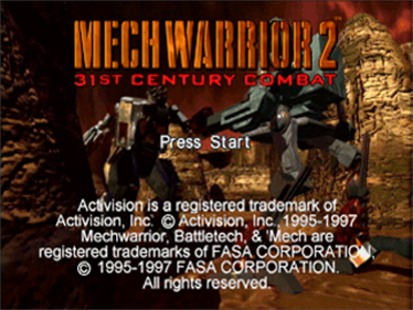 MechWarrior 2: 31st Century Combat: Arcade Combat Edition - Screenshot - Game Title Image