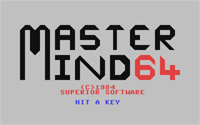 Master Mind 64 - Screenshot - Game Title Image