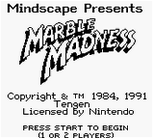 Marble Madness - Screenshot - Game Title Image