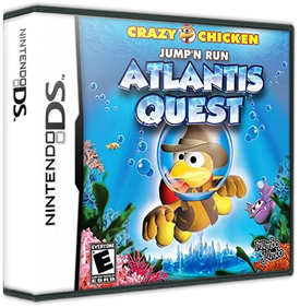 Crazy Chicken: Jump'n Run: Atlantis Quest - Box - 3D Image