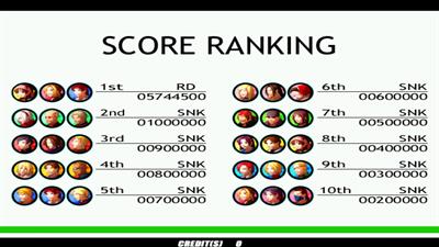 The King of Fighters XI - Screenshot - High Scores Image