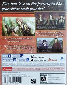 Hakuoki: Edo Blossoms - Box - Back Image