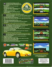 Lotus Turbo Challenge 2 - Box - Back Image
