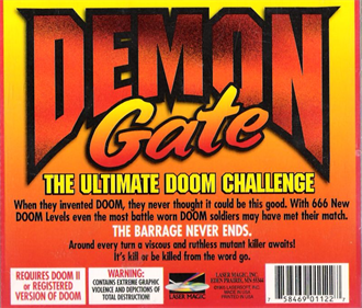 Demon Gate: 666 New Levels for Doom & Doom II - Box - Back Image