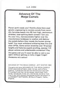Advance of the Mega Camels - Box - Back Image