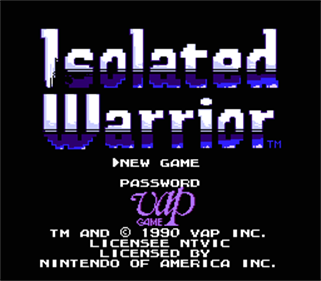 Isolated Warrior - Screenshot - Game Title Image