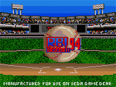 R.B.I. Baseball '94 - Screenshot - Game Title Image