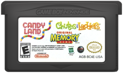 3 Game Pack!: Candy Land / Chutes and Ladders / Original Memory Game - Cart - Front Image