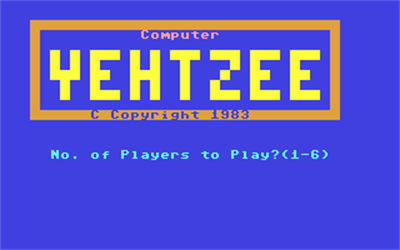 Computer Yehtzee - Screenshot - Game Title Image
