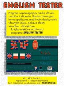 English Tester 2 - Box - Back Image