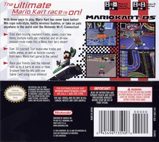 Mario Kart DS - Box - Back Image