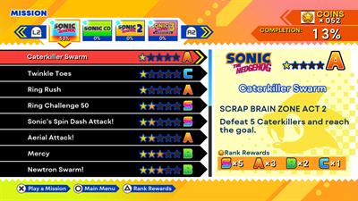 Sonic Origins - Screenshot - Game Select