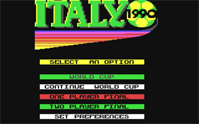 Italy 1990: Winners Edition - Screenshot - Game Title Image