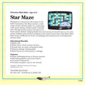 Star Maze (Thunder Mountain) - Box - Back Image
