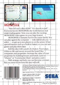 Monopoly - Box - Back Image