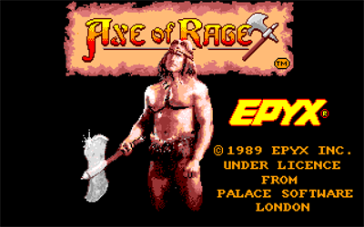 Axe of Rage - Screenshot - Game Title Image