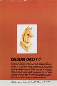 Colossus Chess 2.0 - Box - Back Image