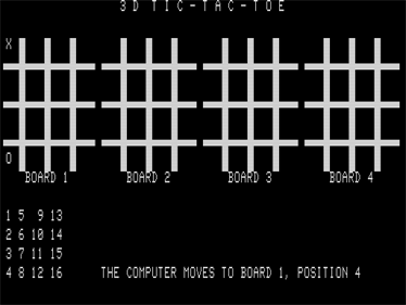 3-D Tic-Tac-Toe - Screenshot - Gameplay Image