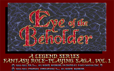 Eye of the Beholder - Screenshot - Game Title Image