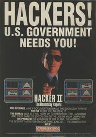 Hacker II: The Doomsday Papers - Advertisement Flyer - Front Image