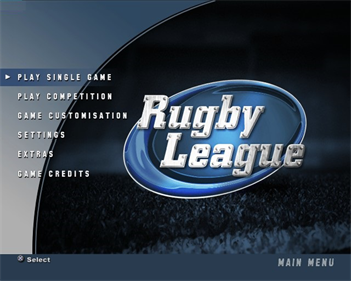 Rugby League - Screenshot - Game Title Image
