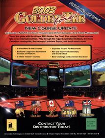 Golden Tee Fore! 2003 - Advertisement Flyer - Front Image