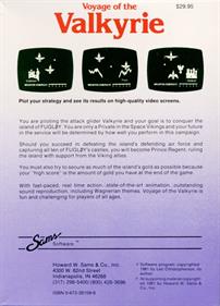 Voyage of the Valkyrie - Box - Back Image