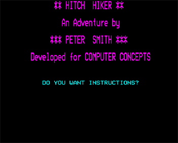 Hitch Hiker - Screenshot - Game Title Image