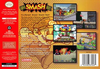 Super Smash Bros. - Box - Back Image