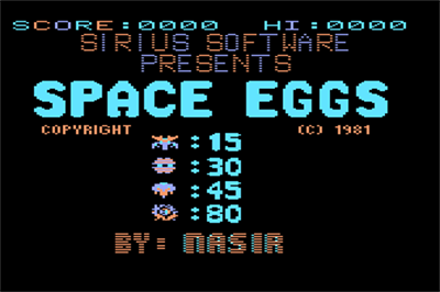 Space Eggs - Screenshot - Game Title Image