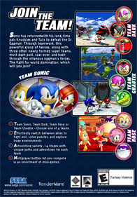 Sonic Heroes - Box - Back Image