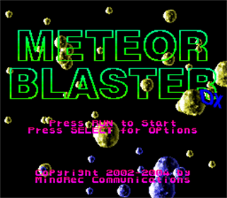 Meteor Blaster DX - Screenshot - Game Title Image
